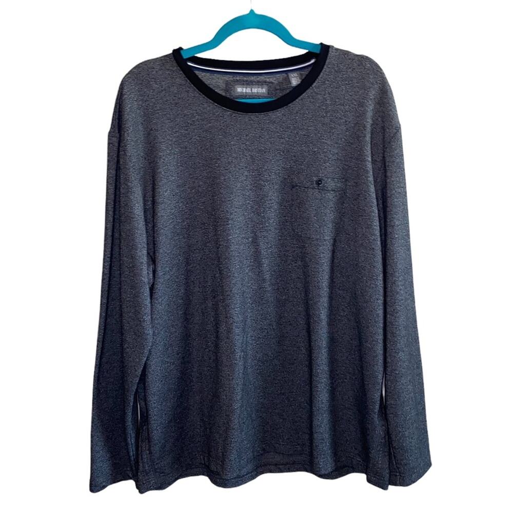 Michael Bastian Long Sleeve‎ Tee l Pocket T-Shirt Charcoal Gray XXL